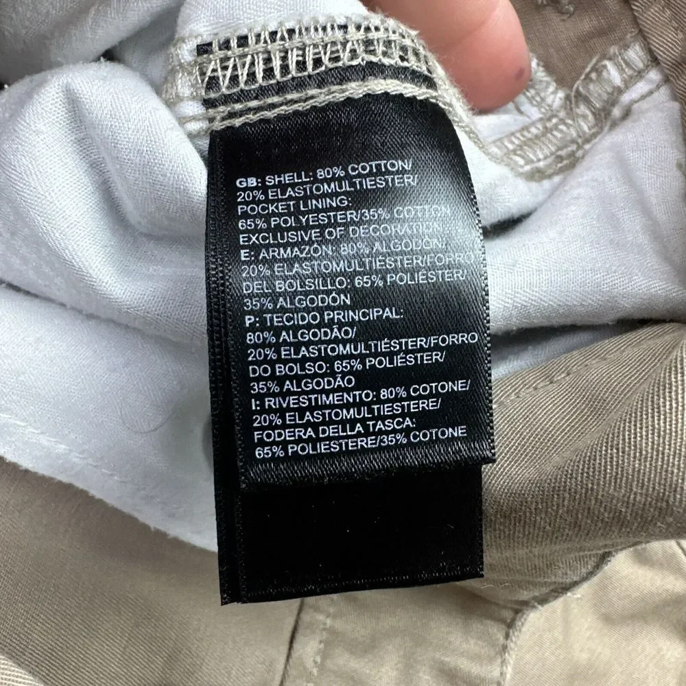 Men's North Face Khaki Pants Size 38 Beige Cotton‎ Blend